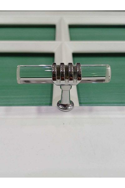 Gür Gür Chrome Pi̇raye Glass Button Gür Cabinet-Drawer-Furniture-Kitchen Handles