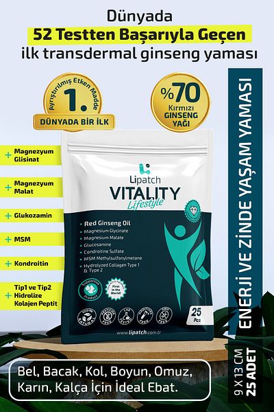 Lipatch VITALITY Life Style Zindelik وشريط التوازن 25 قطعة