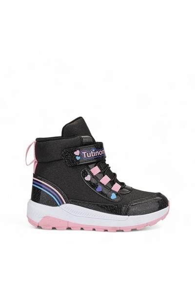 Tuğba Ortopedi 138 Ortopedik Kız Çocuk Siyah Simli/ Pembe Bot