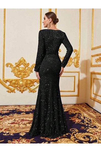 MAYHOŞ BUTİK Rochie lungă de damă cu paiete