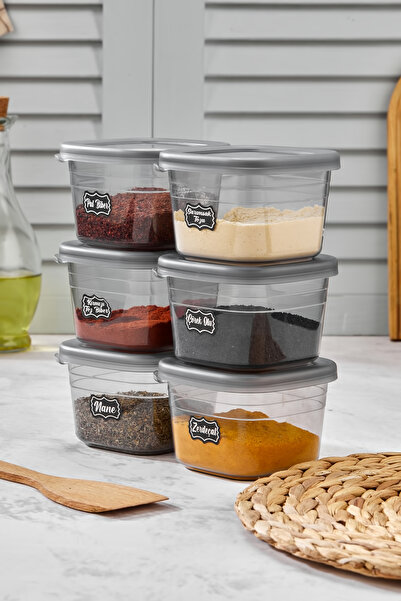 Poomy Set of 6 550 ml Storage Containers with Leak Proof Lids - 55 Label Gifts