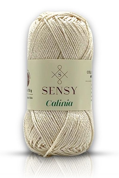 SENSY Calinia Ecru 100% Mercerized Cotton Knit - with Lanyard, Lace Yarn and Crochet Detail