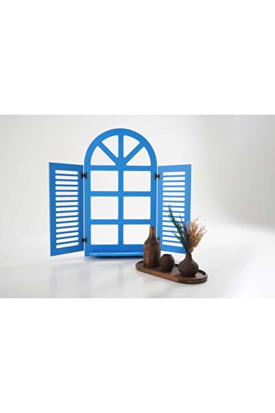 kozawoodart Dekoratif Duvar Ahşap Panjur Pencere Çiçeklik Duvar Rafı