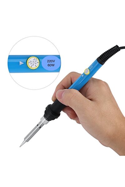 SolinpaTech St-60 Model Profesyonel 60w Isı Ayarlı Havya Full Parçaların Olduğu Lehim Seti