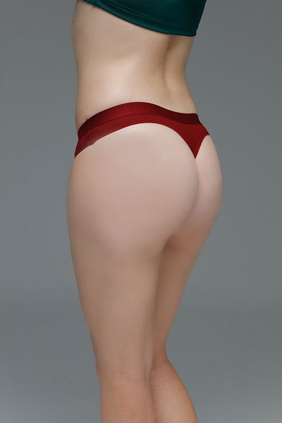 MİSTİRİK Model Paulo Tesatura Moale Tanga Model Chiloți Sport cu nervuri Culoare Bordeaux