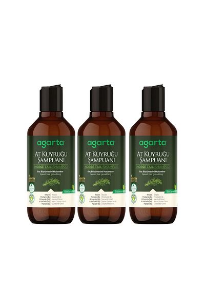 Agarta Natural Shampoo - Ponytail 400 ml X 3 Pieces