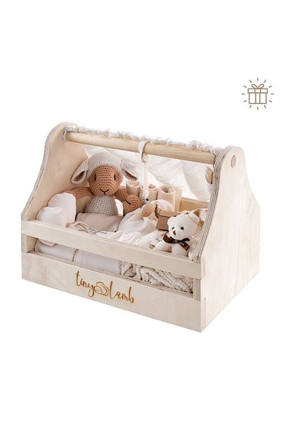 tinylamb Newborn Baby Gift Set - Baby Crib and Organic Products