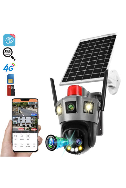 Venas Full HD 8mp 12.000 Mah Solar Panelli 10x Dijital zoom'lu Sim kart ile ç...
