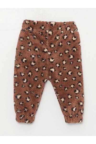 LC Waikiki Lcw Baby Brown Hooded Plush Baby Girl 2 Piece Set