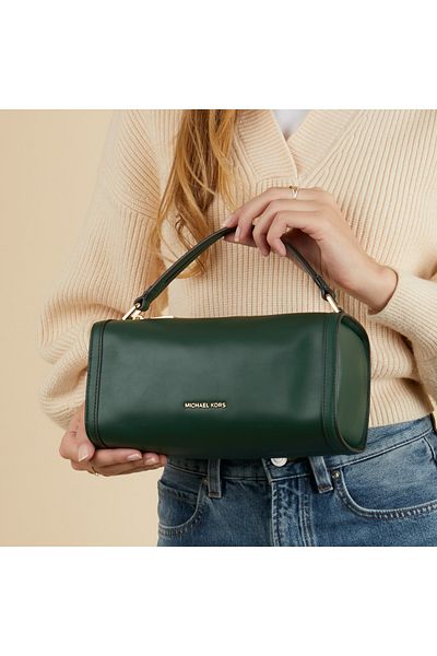 Michael Kors Orchard Grüne Lederhandtasche 32f4g5oc5l-372