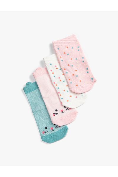 Koton Set of 4 Multicolored Printed Socks