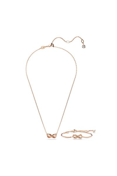 Swarovski Hyperbola Roségoudkleurige Ketting ve Kol Bandı Hediye Seti 5682483