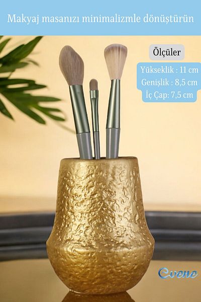 Evene Χρυσός οργανωτής μακιγιάζ - Πινέλο και Organizer Model 15