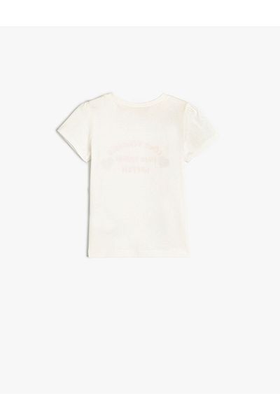 Koton T-Shirt Short Sleeve Crew Neck Slogan Printed Cotton