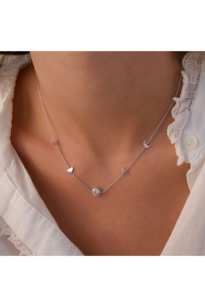 Violet Hamden Violet's Gift 925 Sterling Silbernes Halsketten- Und Armband-geschenkset Vh90057