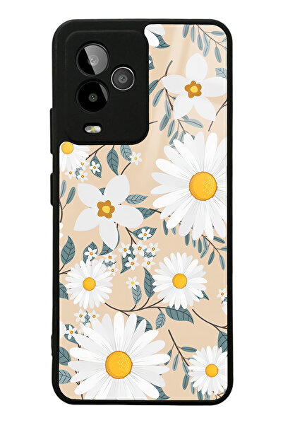 Spoyi GM 24 Pro Büyük Papatya Tasarımlı Glossy Telefon Kılıfı