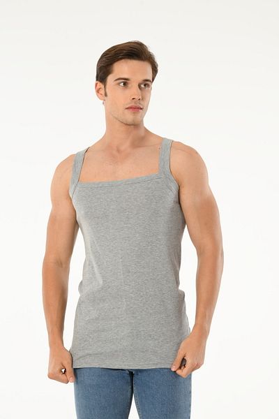 Mfö Life İç Giyim Special Ribana Men's String Strap Tank Top