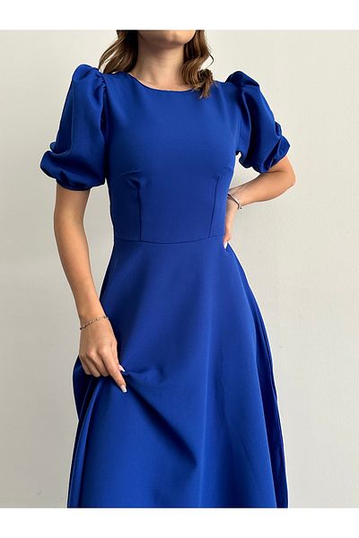 SONREİR ROCHIE MÂME MIDI CU DETALII CU MÂNECĂ PEPENE VERDE