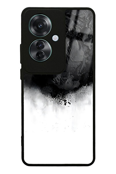 Spoyi Oppo Reno 11F 5G Siyah duman Tasarımlı Glossy Telefon Kılıfı