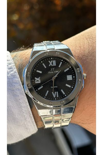 Show Time Stainless Steel Men's Wrist Watch