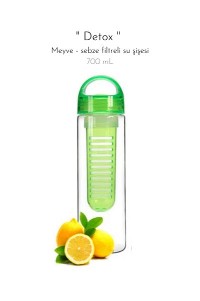 fitmart 700 ml Bpa-Free Detox Water Bottle - Tritan with Fruit/Vegetable Filter