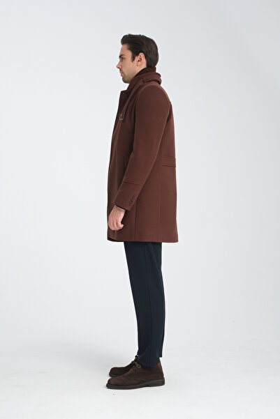 Frappoli Ανδρικό παλτό με χοντρή κοπή - Ριμπ γιακά, Standard Fit