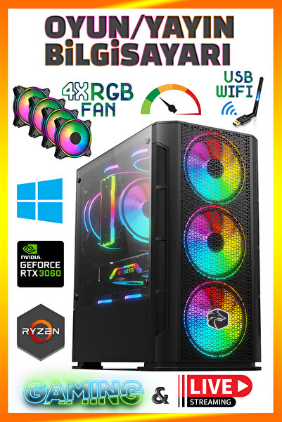 Zeiron C-Navik X50 Ryzen 5 5600 16GB Ram 1TB NVMe M.2 SSD RTX4060 Ekran Kartı...