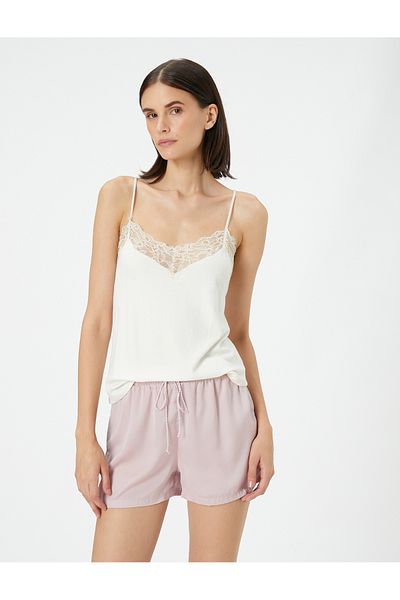 Koton Mini Lace-up Skinny Shorts Pajama Bottoms