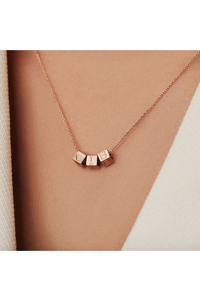 Isabel Bernard La Concorde Felie 14 Karat | Roségold Kubus Initiale Charm Ib350047--p