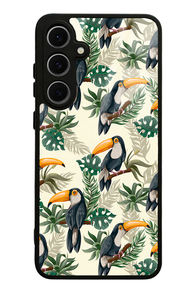 Spoyi حافظة هاتف لامعة لهاتف سامسونج S24 FE بتصميم طائر الطوقان