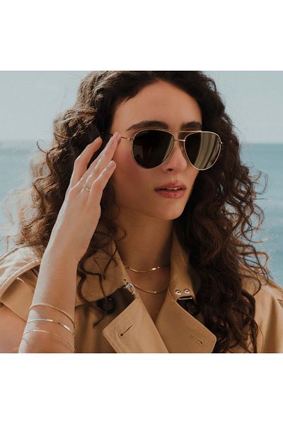 Isabel Bernard La Villette Remi Gold-coloured Aviator Sonnenbrille Ib400008-15-04