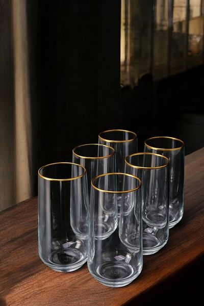 Digithome 470 Cc 6-Piece Cup with Gilded Mouth C1-1-139