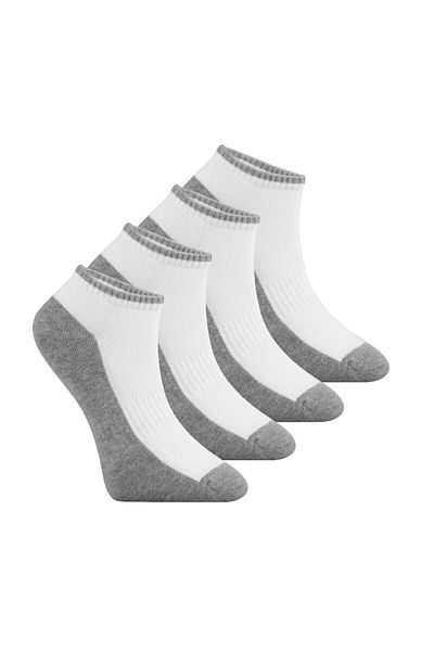 FOURSOLOS 4-Piece Sports Socks, Towel Bottom Booties
