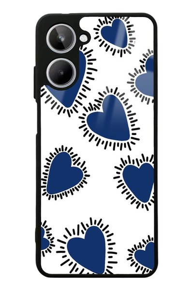 Spoyi Oppo Realme 10 Blue Heart Design Glossy Phone Case
