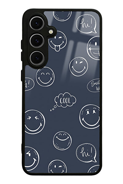 Spoyi Samsung S24 FE Doodle Smile Tasarımlı Glossy Telefon Kılıfı