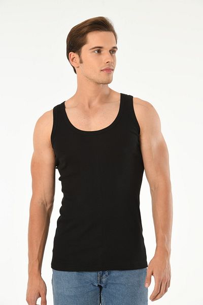 Mfö Life İç Giyim A006-6 6-Piece Ribbed Men's Singlet