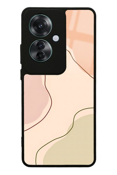 Spoyi Glossy Phone Case for Oppo Reno 11F 5g Nude Colors Design