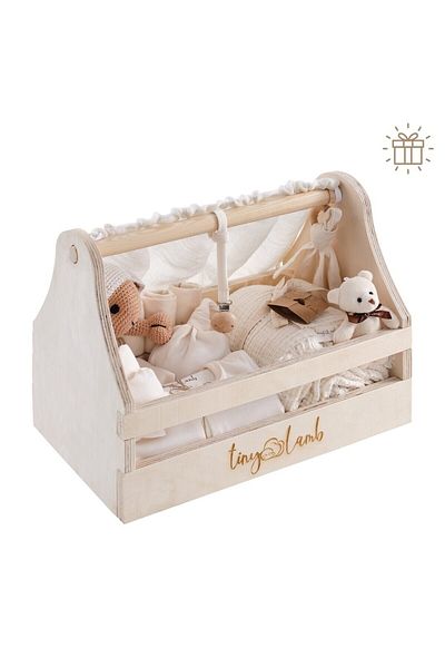 tinylamb Newborn Baby Gift Set - Baby Crib and Organic Products
