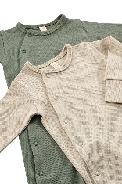 tinylamb Zeze Unisex 2 Piece Organic Cotton Baby and Kids Rompers Set of 2
