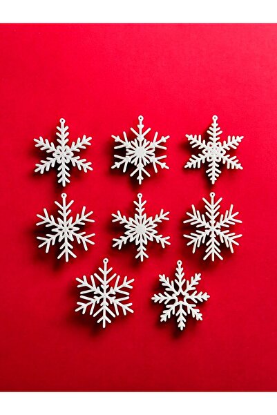 Bonolupo زينة شجرة عيد الميلاد بنمط ندفة الثلج المختلط - مجموعة من 8 قطع (5 ×...