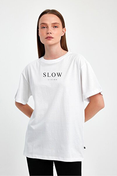 yakamor Γυναικείο μπλουζάκι Oversize με στάμπα