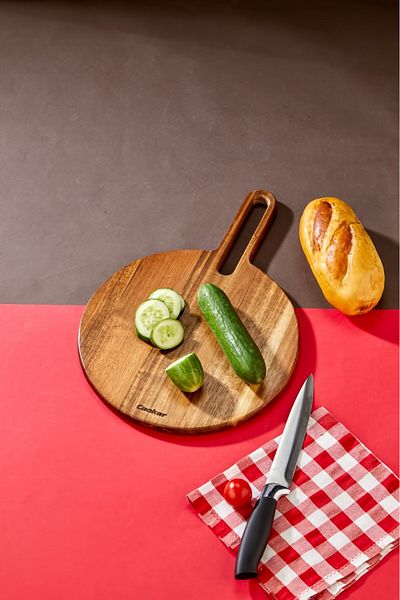 Cooker لوح تقطيع فاخر من خشب السنط مقاس 40 × 28 سم