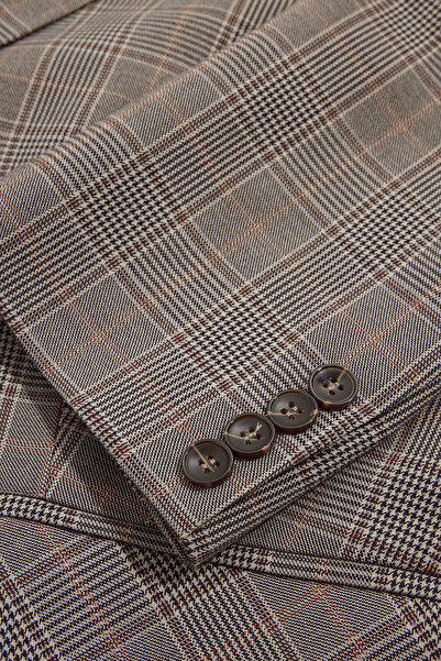 W Collection Brown Buttoned Cotton/Wool Jacket