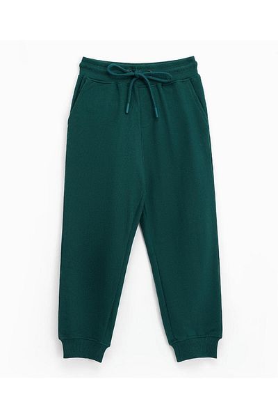Primo Gino Pack of 3 100% Cotton French Terry Solid Track Pants - Dark Green/Grey Melange/Pink
