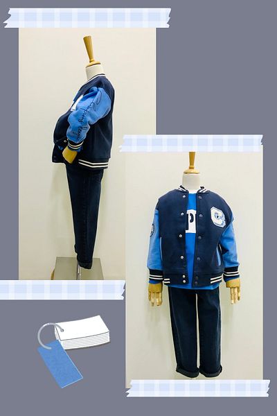 Çikoby Boys Children's College Coat- Jean Pants-T-Shirts Suit