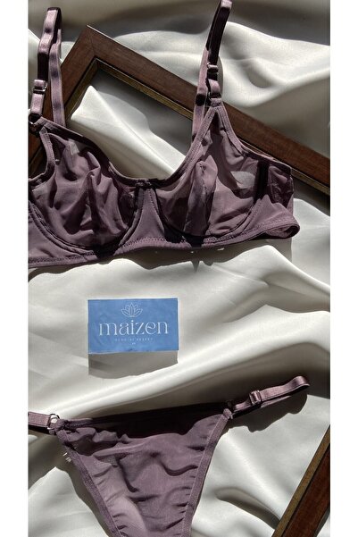 MAİZEN Γυναικείο Σετ σουτιέν από τούλι Underwire Gatherer