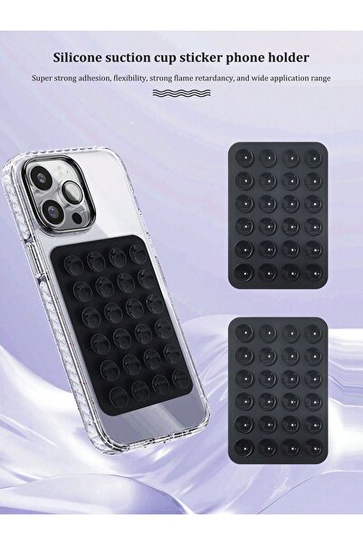 Snow Homs Telefon Tutucu Silikon Vantuz Sabitleme Araba Motor Cam Ayna