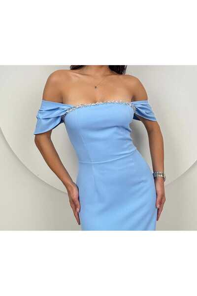 Fade Taş Detaylı Elbise