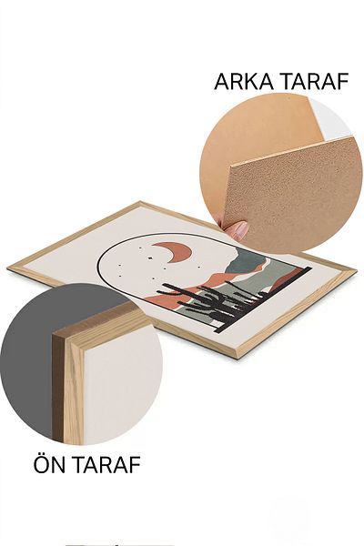 Artavessa Set de pictură MDF cu aspect de cadru din lemn din 3 piese - ERSYCRVSZ3SET9