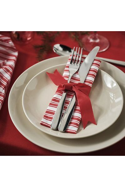 IKEA Vinterfint Stripe Pattern Red-White 38X38 cm Patterned Napkin